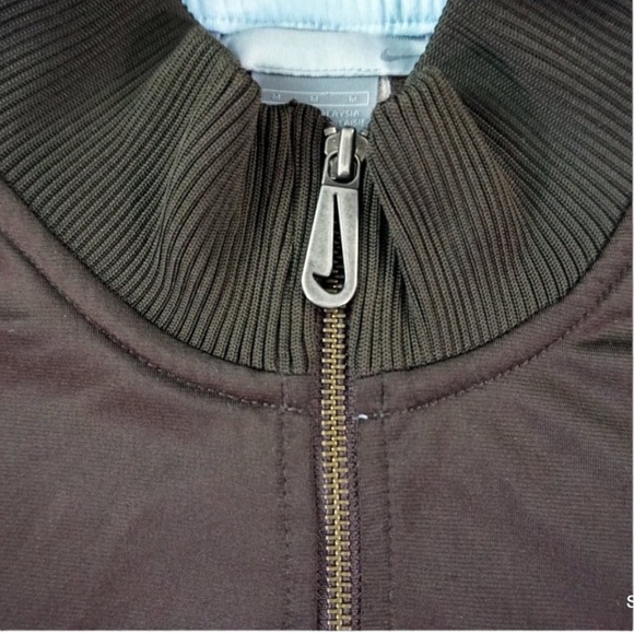 NIKE Vintage Y2K Spellout Track Zip Up Jacket in Brown / Baby Blue Size XL - Picture 5 of 9